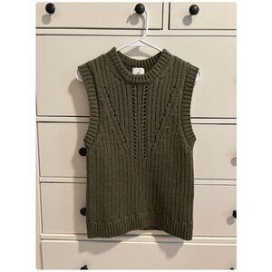 G Label by Goop Olive Sleeveless Knit Sweater